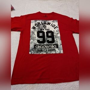 Red ackademiks shirt